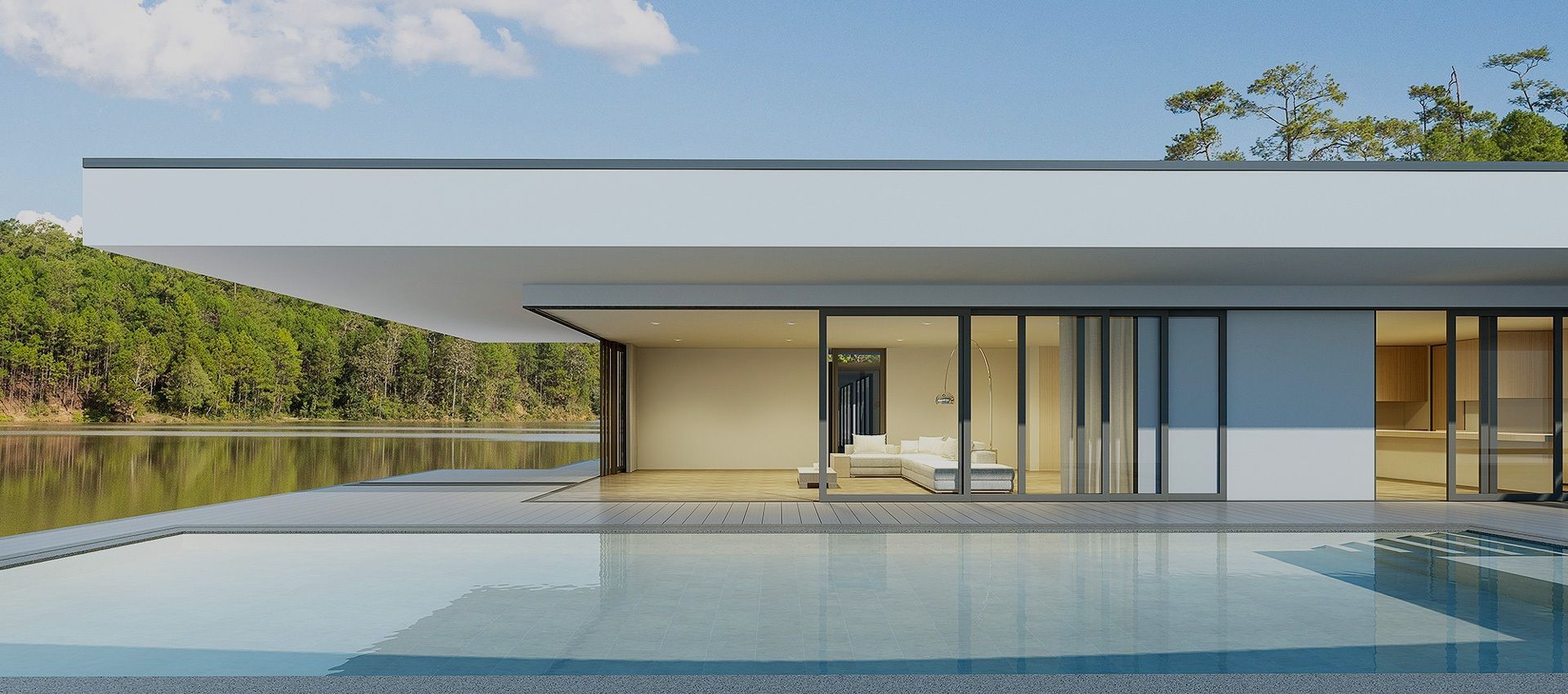 Modernes Haus am See